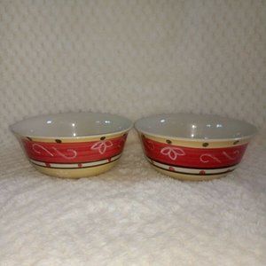 Set of 2 Tabletops Avenue soup dish Flora swirl